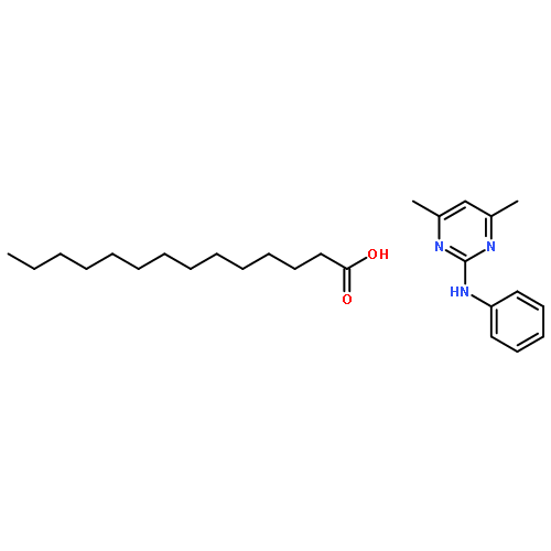 tetradecanoic acid, compd. with 4,6-dimethyl-N-phenyl-2-pyrimidinamine (1:1)