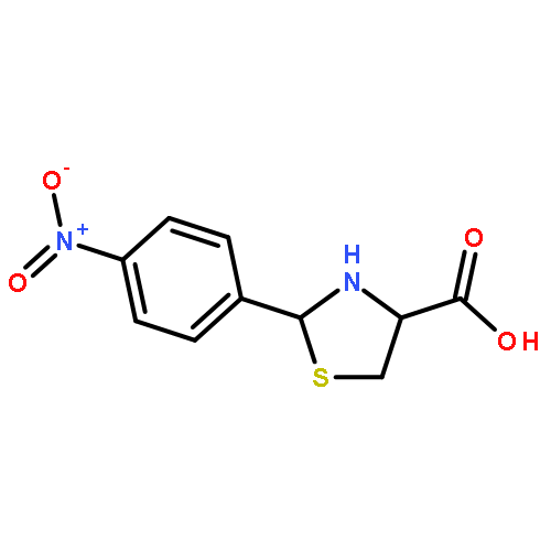 4-Thiazolidinecarboxylic acid, 2-(4-nitrophenyl)-, (4R)-