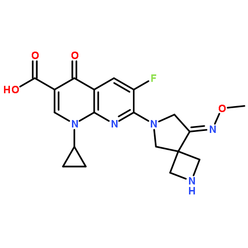 1,8-Naphthyridine-3-carboxylicacid,1-cyclopropyl-6-fluoro-1,4-dihydro-7-[8-(methoxyimino)-2,6-diazaspiro[3.4]oct-6-yl]-4-oxo-