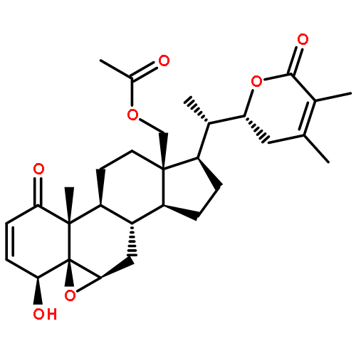 Ergosta-2,24-dien-26-oicacid, 18-(acetyloxy)-5,6-epoxy-4,22-dihydroxy-1-oxo-, d-lactone, (4b,5b,6b,22R)-