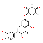 4H-1-Benzopyran-4-one,7-[(6-deoxy-a-L-mannopyranosyl)oxy]-2-(3,4-dihydroxyphenyl)-3,5-dihydroxy-