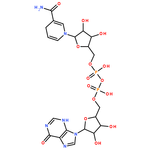 Inosine 5'-(trihydrogendiphosphate), P'®5'-esterwith 1,4-dihydro-1-b-D-ribofuranosyl-3-pyridinecarboxamide (9CI)