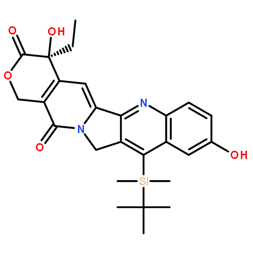 1H-Pyrano[3',4':6,7]indolizino[1,2-b]quinoline-3,14(4H,12H)-dione,11-[(1,1-dimethylethyl)dimethylsilyl]-4-ethyl-4,9-dihydroxy-, (4S)-