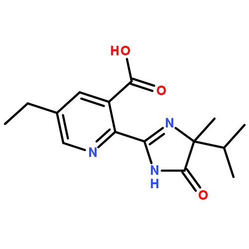 3-Pyridinecarboxylic acid,2-[(4R)-4,5-dihydro-4-methyl-4-(1-methylethyl)-5-oxo-1H-imidazol-2-yl]-5-ethyl-