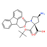 1,2-Pyrrolidinedicarboxylicacid, 4-[[(1,1-dimethylethoxy)carbonyl]amino]-, 1-(9H-fluoren-9-ylmethyl)ester, (2S,4S)-