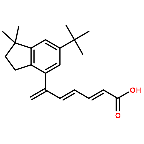 2,4,6-Heptatrienoic acid,6-[6-(1,1-dimethylethyl)-2,3-dihydro-1,1-dimethyl-1H-inden-4-yl]-,(2E,4E)-