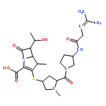 (4r,5s,6s)-3-[(3s,5s)-5-[(3s)-3-[[2-(diaminomethylideneamino)acetyl]amino]pyrrolidine-1-carbonyl]-1-methylpyrrolidin-3-yl]sulfanyl-6-[(1r)-1-hydroxyethyl]-4-methyl-7-oxo-1-azabicyclo[3.2.0]hept-2-ene-2-carboxylic Acid