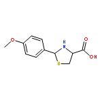 4-Thiazolidinecarboxylic acid, 2-(4-methoxyphenyl)-, (4R)-