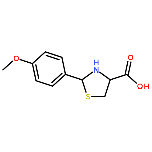 4-Thiazolidinecarboxylic acid, 2-(4-methoxyphenyl)-, (4R)-