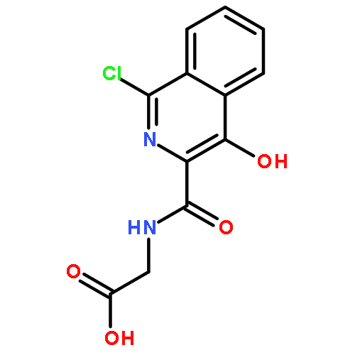 Glycine, N-[(1-chloro-4-hydroxy-3-isoquinolinyl)carbonyl]-