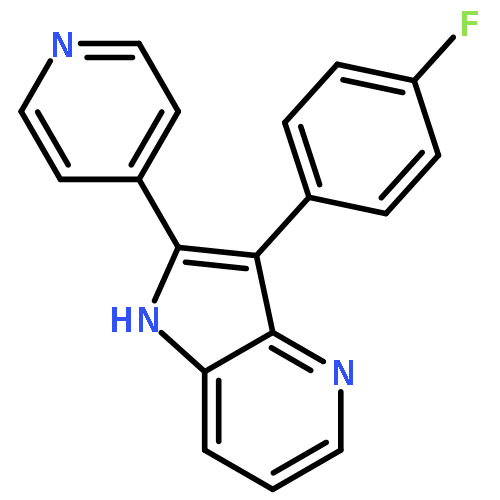 1H-Pyrrolo[3,2-b]pyridine, 3-(4-fluorophenyl)-2-(4-pyridinyl)-