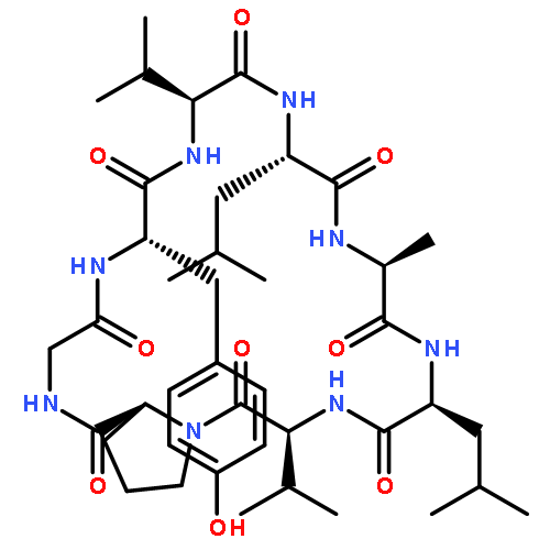 CYCLO(L-ALANYL-L-LEUCYL-L-VALYL-L-PROLYLGLYCYL-L-TYROSYL-L-VALYL-L-LEUCYL)