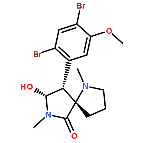 1,7-Diazaspiro[4.4]nonan-6-one,9-(2,4-dibromo-5-methoxyphenyl)-8-hydroxy-1,7-dimethyl-, (5S,8R,9R)-