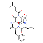 Cyclo[(2S)-2-hydroxy-4-methylpentanoyl-L-valyl-L-leucyl-L-phenylalanyl-L-leucyl]