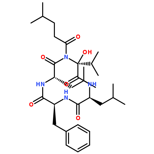 Cyclo[(2S)-2-hydroxy-4-methylpentanoyl-L-valyl-L-leucyl-L-phenylalanyl-L-leucyl]