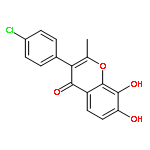 4H-1-Benzopyran-4-one, 3-(4-chlorophenyl)-7,8-dihydroxy-2-methyl-