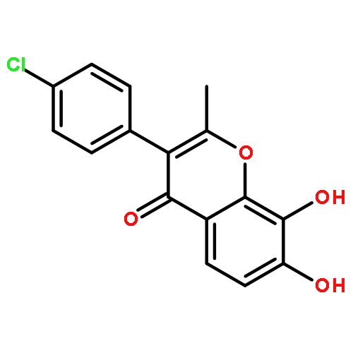 4H-1-Benzopyran-4-one, 3-(4-chlorophenyl)-7,8-dihydroxy-2-methyl-