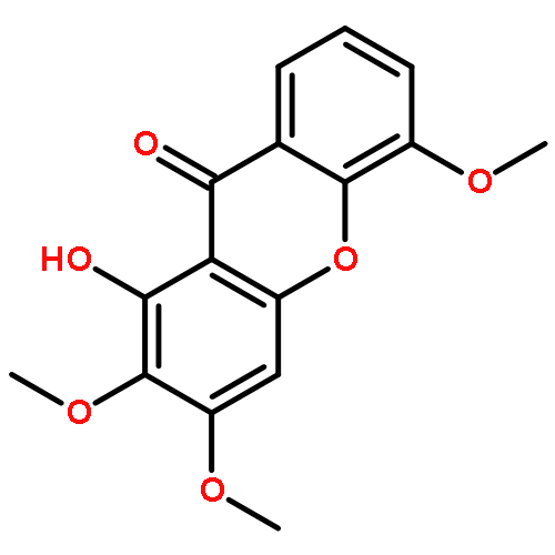 9H-Xanthen-9-one,1-hydroxy-2,3,5-trimethoxy-