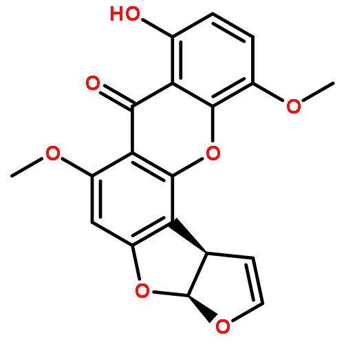 7H-Furo[3',2':4,5]furo[2,3-c]xanthen-7-one,3a,12c-dihydro-8-hydroxy-6,11-dimethoxy-, (3aR,12cS)-