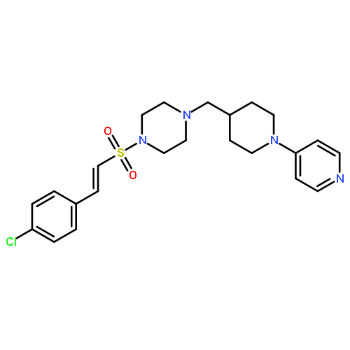 Piperazine,1-[[(1E)-2-(4-chlorophenyl)ethenyl]sulfonyl]-4-[[1-(4-pyridinyl)-4-piperidinyl]methyl]-