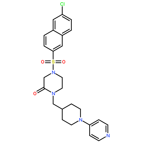 4-(6-Chloronaphthalen-2-ylsulfonyl)-1-[1-(4-pyridyl)piperidin-4-ylmethyl]piperazin-2-one