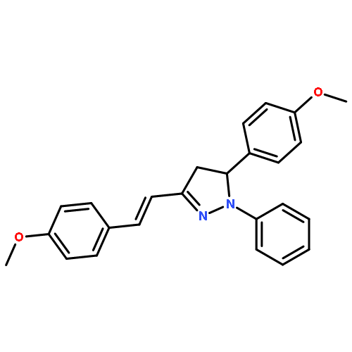 1H-Pyrazole,4,5-dihydro-5-(4-methoxyphenyl)-3-[2-(4-methoxyphenyl)ethenyl]-1-phenyl-