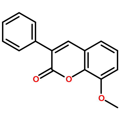 2H-1-Benzopyran-2-one, 8-methoxy-3-phenyl-