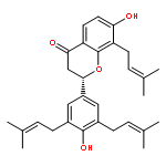 4H-1-Benzopyran-4-one,2,3-dihydro-7-hydroxy-2-[4-hydroxy-3,5-bis(3-methyl-2-buten-1-yl)phenyl]-8-(3-methyl-2-buten-1-yl)-,(2S)-