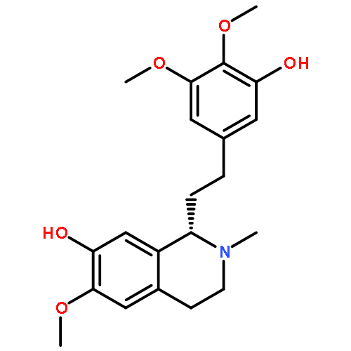 7-Isoquinolinol,1,2,3,4-tetrahydro-1-[2-(3-hydroxy-4,5-dimethoxyphenyl)ethyl]-6-methoxy-2-methyl-,(1S)-