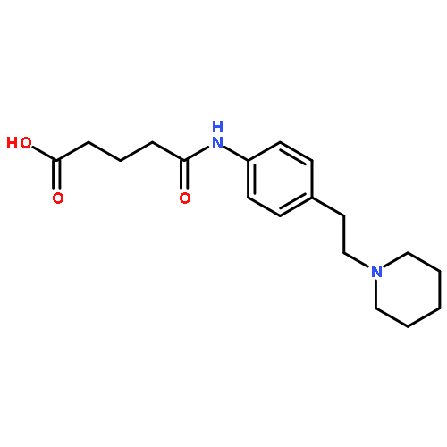 Pentanoic acid, 5-oxo-5-[[4-[2-(1-piperidinyl)ethyl]phenyl]amino]-