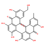 2,4,5,2',4',5'-Hexahydroxy-7-hydroxymethyl-7'-methyl-[1,1']bianthryl-9,10,9',10'-tetraon