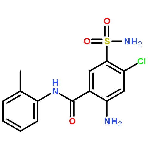 2-amino-5-(aminosulphonyl)-4-chloro-N-(o-tolyl)benzamide