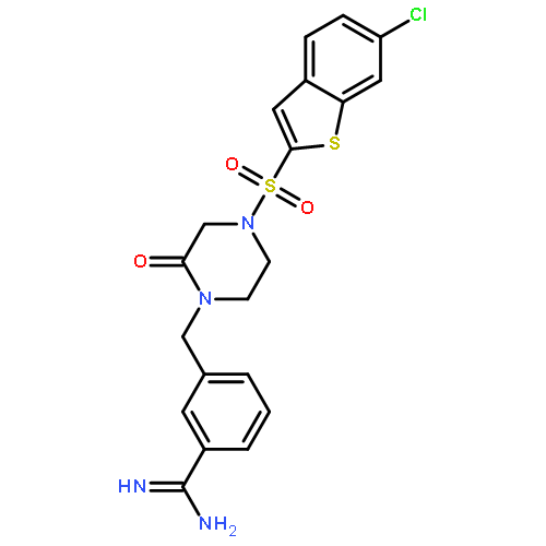 Benzenecarboximidamide,3-[[4-[(6-chlorobenzo[b]thien-2-yl)sulfonyl]-2-oxo-1-piperazinyl]methyl]-