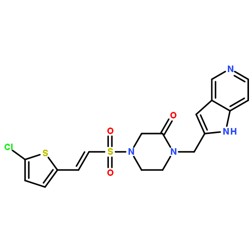 4-[2-(5-Chlorothien-2-yl)vinylsulfonyl]-1-(1H-pyrrolo[3,2-c]pyridin-2-ylmethyl)piperazin-2-one