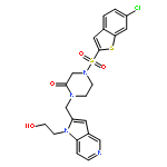 Piperazinone,4-[(6-chlorobenzo[b]thien-2-yl)sulfonyl]-1-[[1-(2-hydroxyethyl)-1H-pyrrolo[3,2-c]pyridin-2-yl]methyl]-