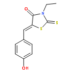 (5E)-3-ethyl-5-(4-hydroxybenzylidene)-2-thioxo-1,3-thiazolidin-4-one