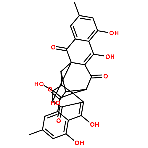 5H,6H-6,13a,5a,14-[1,2,3,4]Butanetetraylcycloocta[1,2-b:5,6-b']dinaphthalene-5,8,13,16(14H)-tetrone,1,7,9,15,17,20-hexahydroxy-3,11-dimethyl-, (5aS,6R,13aS,14R,17S,18R,19R,20S)-