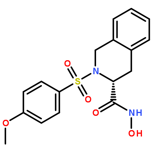 3-Isoquinolinecarboxamide,1,2,3,4-tetrahydro-N-hydroxy-2-[(4-methoxyphenyl)sulfonyl]-, (3R)-