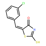 (E)-5-(3-Chlorobenzylidene)-2-mercaptothiazol-4(5H)-one