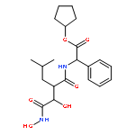 Cyclopentyl (2s)-2-[[(2r)-2-[(1s)-1-hydroxy-2-(hydroxyamino)-2-oxoethyl]-4-methylpentanoyl]amino]-2-phenylacetate