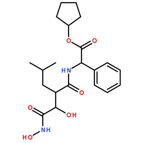 Cyclopentyl (2s)-2-[[(2r)-2-[(1s)-1-hydroxy-2-(hydroxyamino)-2-oxoethyl]-4-methylpentanoyl]amino]-2-phenylacetate