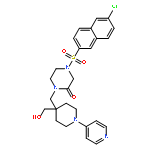 Piperazinone,4-[(6-chloro-2-naphthalenyl)sulfonyl]-1-[[4-(hydroxymethyl)-1-(4-pyridinyl)-4-piperidinyl]methyl]-