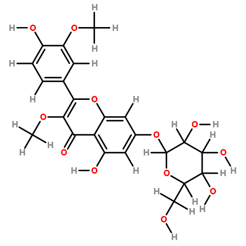 7-O-beta-Glucopyranoside-4',5,7-Trihydroxy-3,3'-dimethoxyflavone