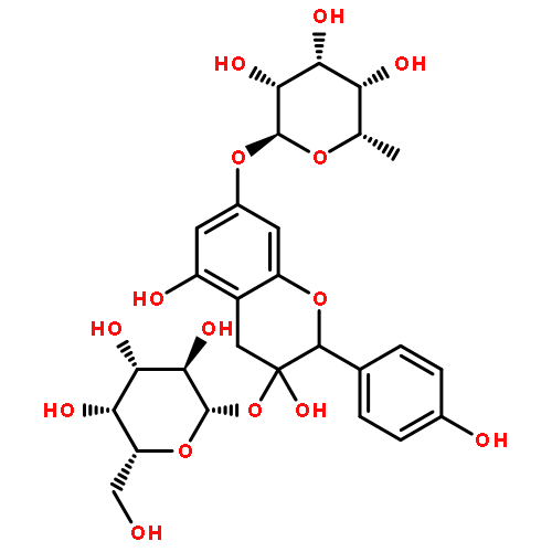 4H-1-Benzopyran-4-one,7-[(6-deoxy-a-L-mannopyranosyl)oxy]-3-(b-D-glucopyranosyloxy)-5-hydroxy-2-(4-hydroxyphenyl)-