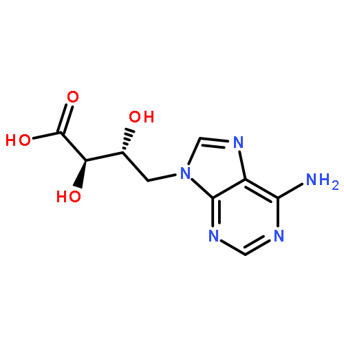 9H-Purine-9-butanoicacid, 6-amino-a,b-dihydroxy-, (aR,bR)-