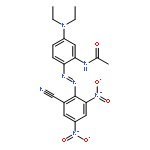 Acetamide,N-[2-[(2-cyano-4,6-dinitrophenyl)azo]-5-(diethylamino)phenyl]-