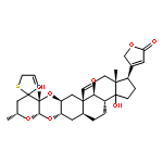 Card-20(22)-enolide,14-hydroxy-2,3-[[(5S,6R,7S,9R)-6-hydroxy-9-methyl-8-oxa-1-thia-4-azaspiro[4.5]dec-3-ene-6,7-diyl]bis(oxy)]-19-oxo-,(2a,3b,5a)-