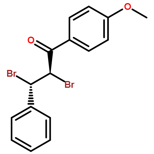 1-Propanone, 2,3-dibromo-1-(4-methoxyphenyl)-3-phenyl-, (2R,3S)-rel-