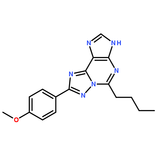 1H-[1,2,4]Triazolo[5,1-i]purine, 5-butyl-8-(4-methoxyphenyl)-