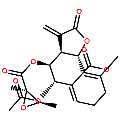 Cyclodeca[b]furan-6-carboxylicacid,5-(acetyloxy)-4-[[[(2R,3R)-2,3-dimethyl-2-oxiranyl]carbonyl]oxy]-2,3,3a,4,5,8,9,11a-octahydro-10-methyl-3-methylene-2-oxo-,methyl ester, (3aS,4S,5S,6E,10E,11aR)-